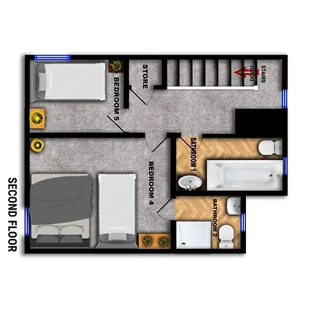 Modern 5 Bedroom Townhouse By Centre & Jq - 9 Separate Beds, 2 Baths And Parking Holiday home *